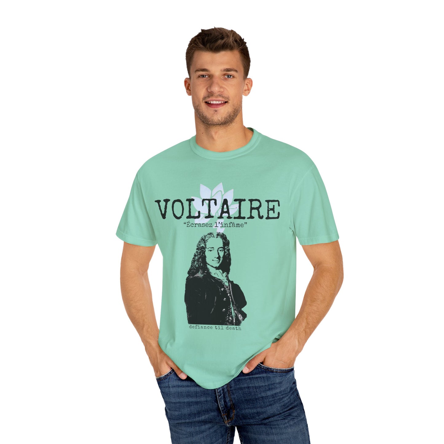Voltaire Quote Unisex T-Shirt - Artistic Philosophy Tee for Literary Enthusiasts