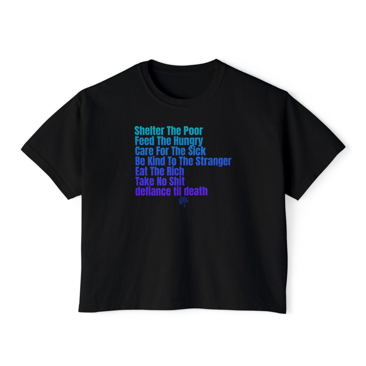 Empowering Women's Boxy Tee - Kindness & Activism Message, Casual Wear, Gift for Her, Motivational Top, Everyday Comfort