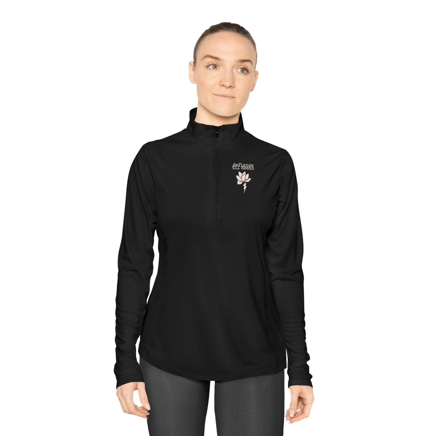 Ladies Quarter-Zip Pullover - Sky Blue Activewear for Fitness & Casual Style