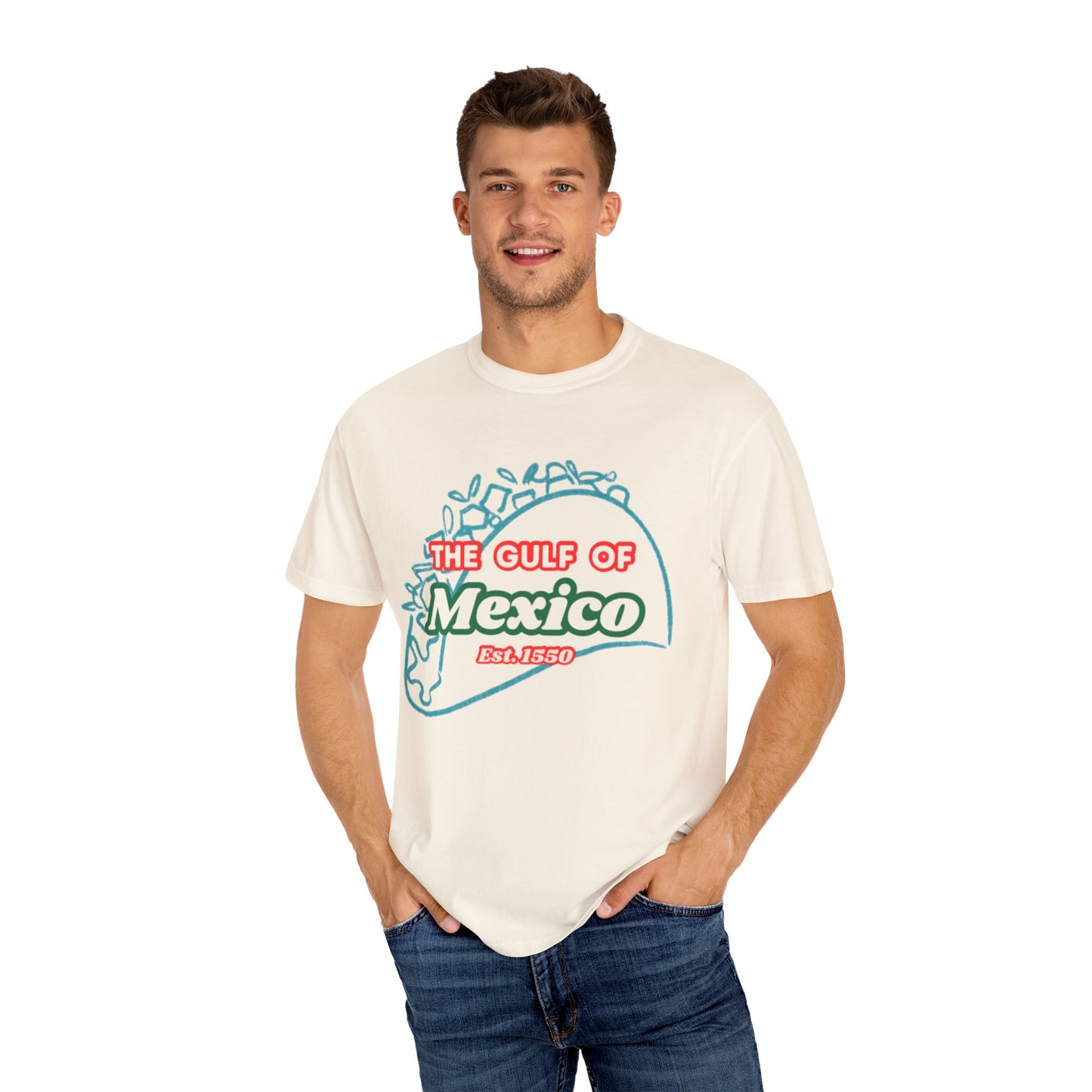 Gulf of Mexico Graphic Tee, Beach T-Shirt, Unisex Summer Shirt, Vacation Top, Ocean-Inspired Apparel, Seashell Print Clothing