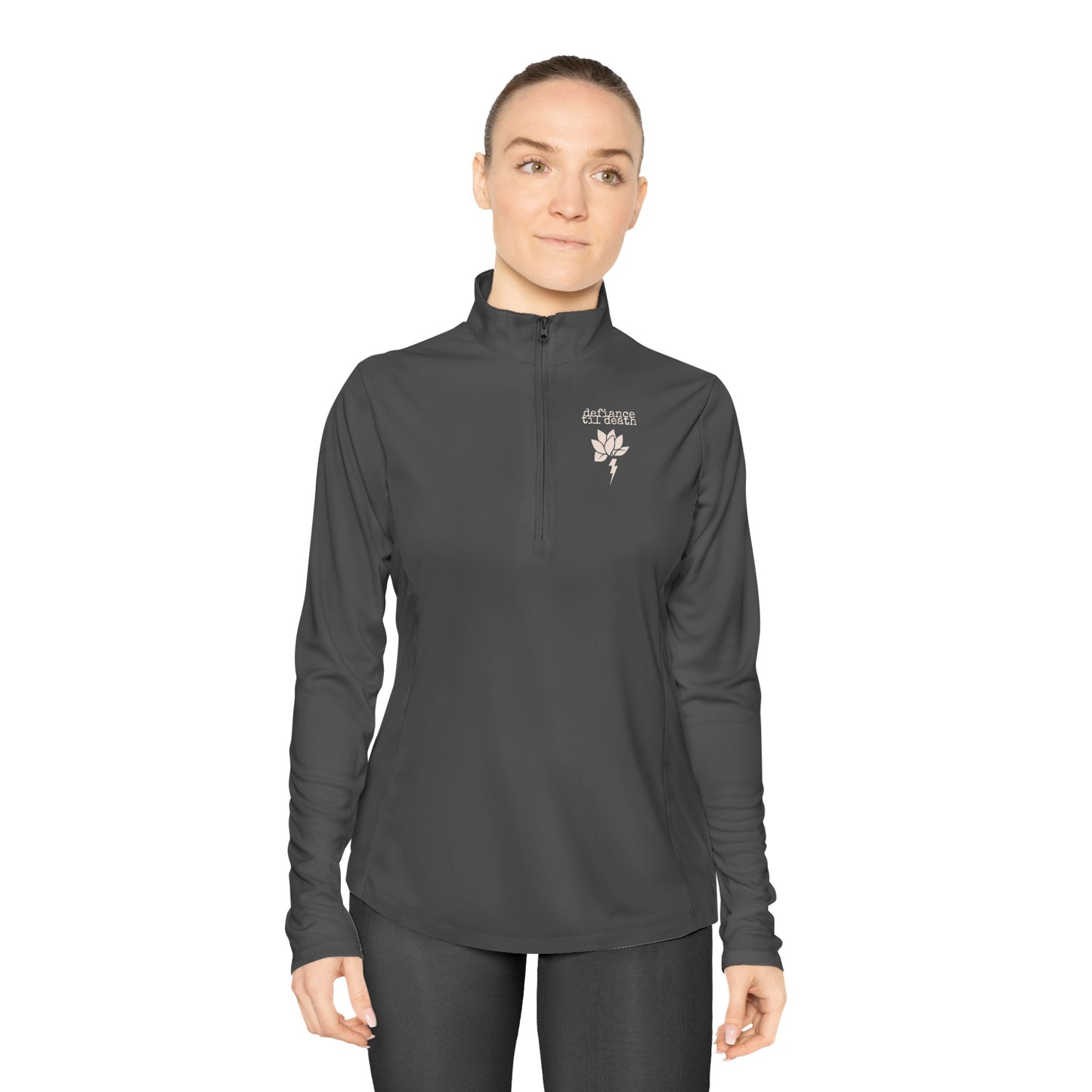 Ladies Quarter-Zip Pullover - Sky Blue Activewear for Fitness & Casual Style