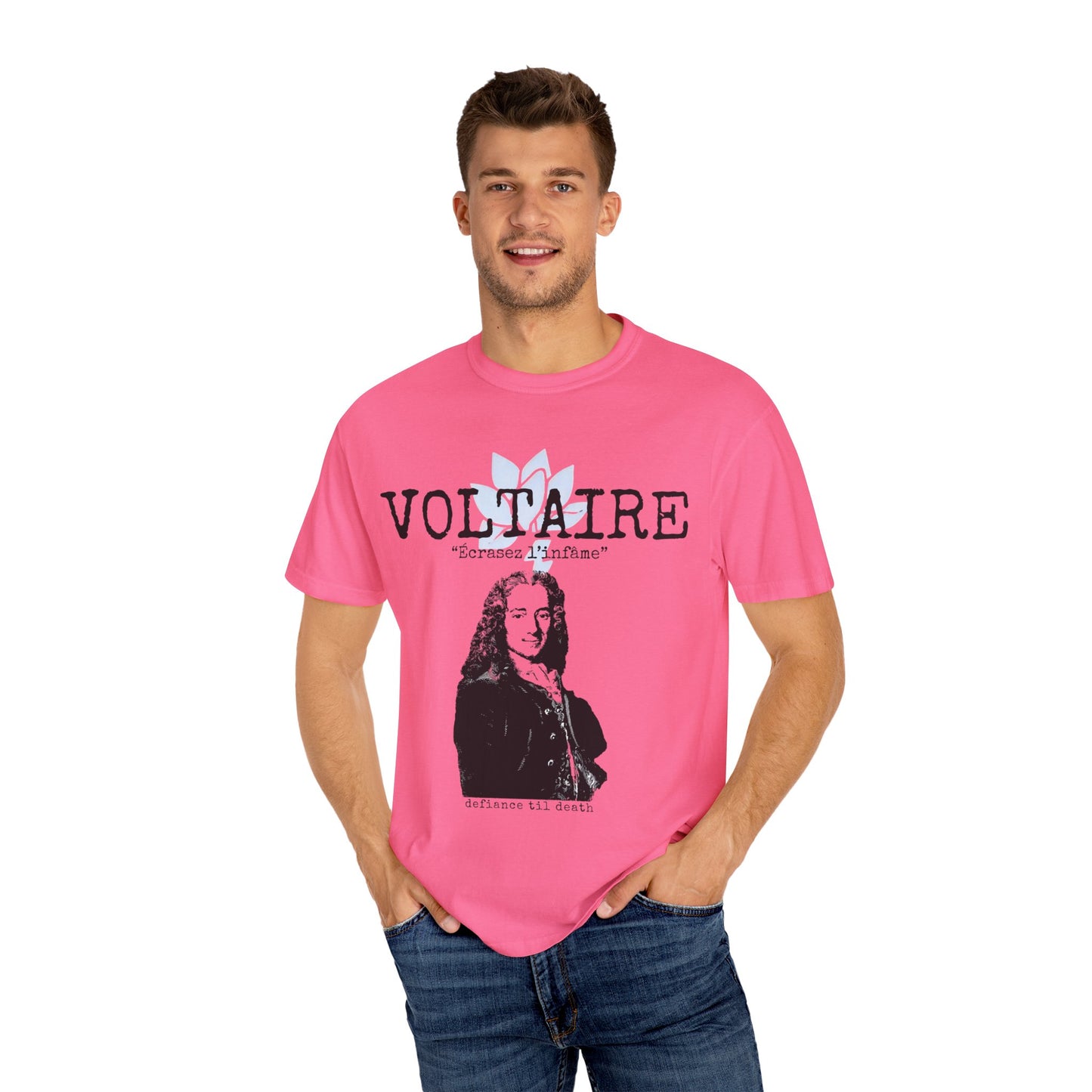 Voltaire Quote Unisex T-Shirt - Artistic Philosophy Tee for Literary Enthusiasts