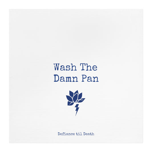 Funny Tea Towel - "Wash The Damn Pan" Kitchen Decor