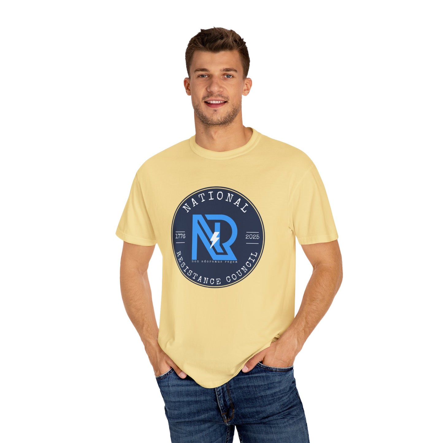 Unisex Garment-Dyed T-Shirt - National Resistance Council - Defiance Till Death