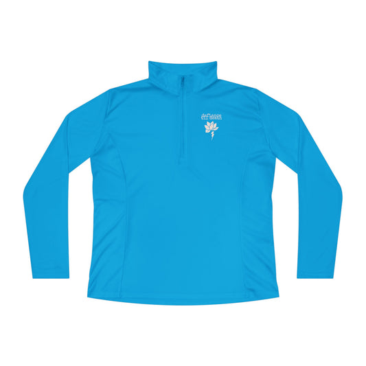 Ladies Quarter-Zip Pullover - Sky Blue Activewear for Fitness & Casual Style