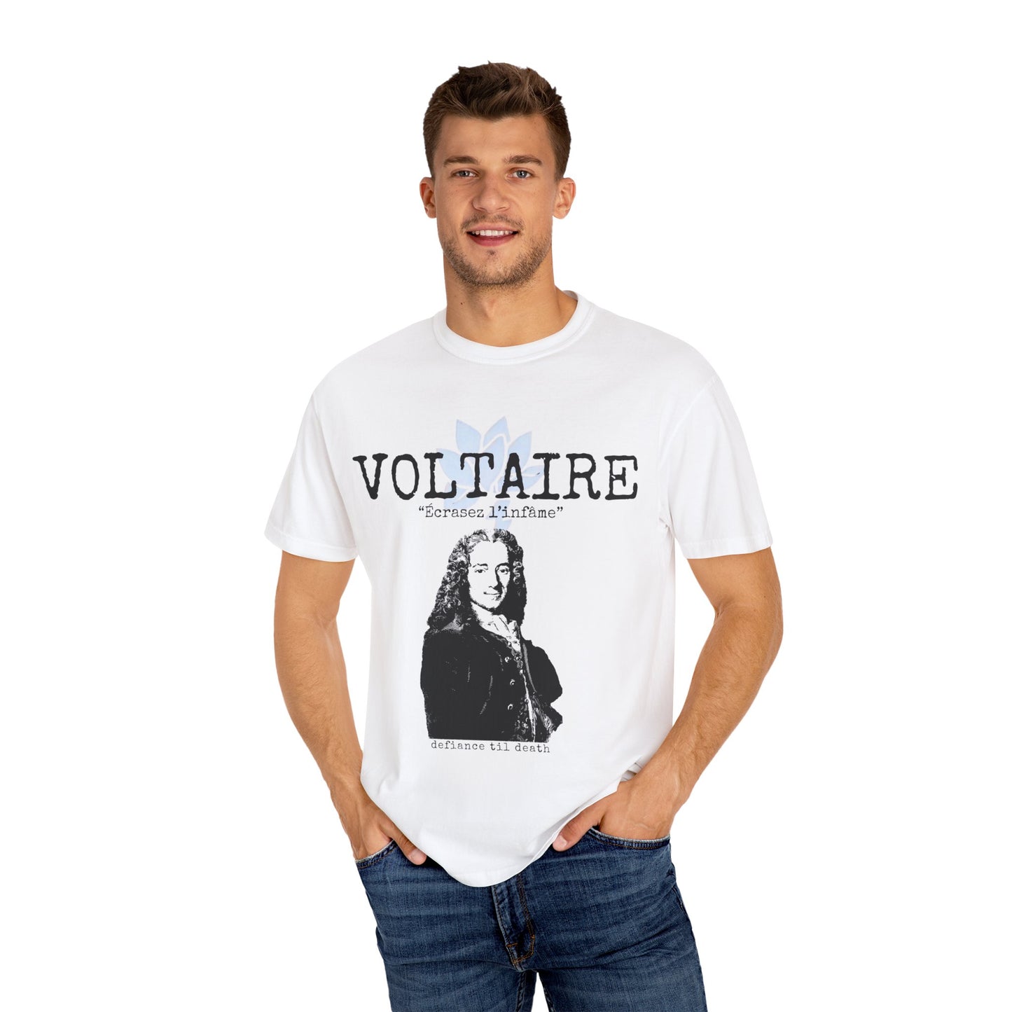 Voltaire Quote Unisex T-Shirt - Artistic Philosophy Tee for Literary Enthusiasts