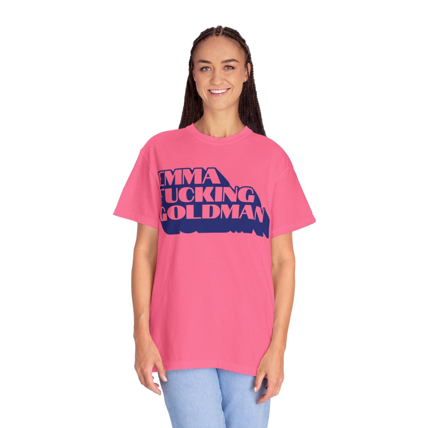 Emma Goldman Unisex Garment-Dyed T-shirt, Feminist Gift, Vintage Style Tee, Empowerment Apparel, Casual Wear, Pride Shirt