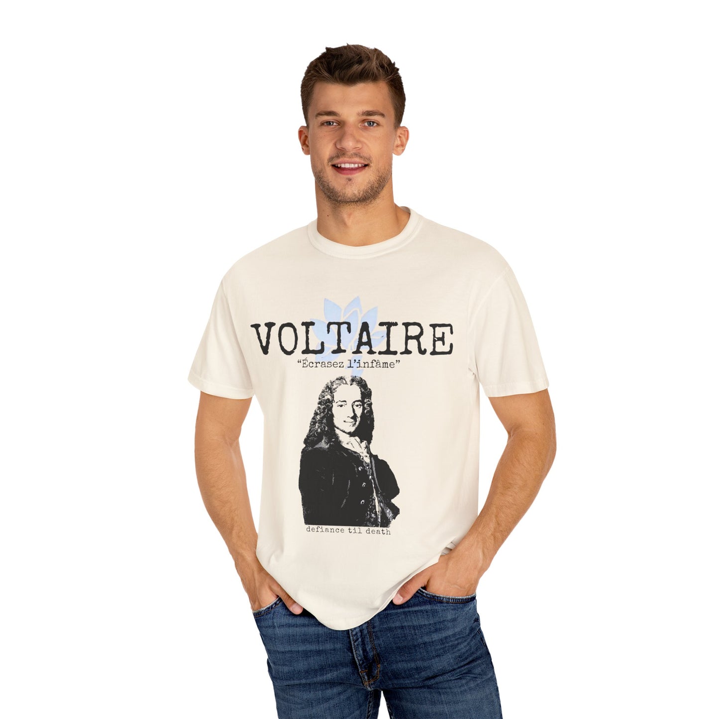 Voltaire Quote Unisex T-Shirt - Artistic Philosophy Tee for Literary Enthusiasts