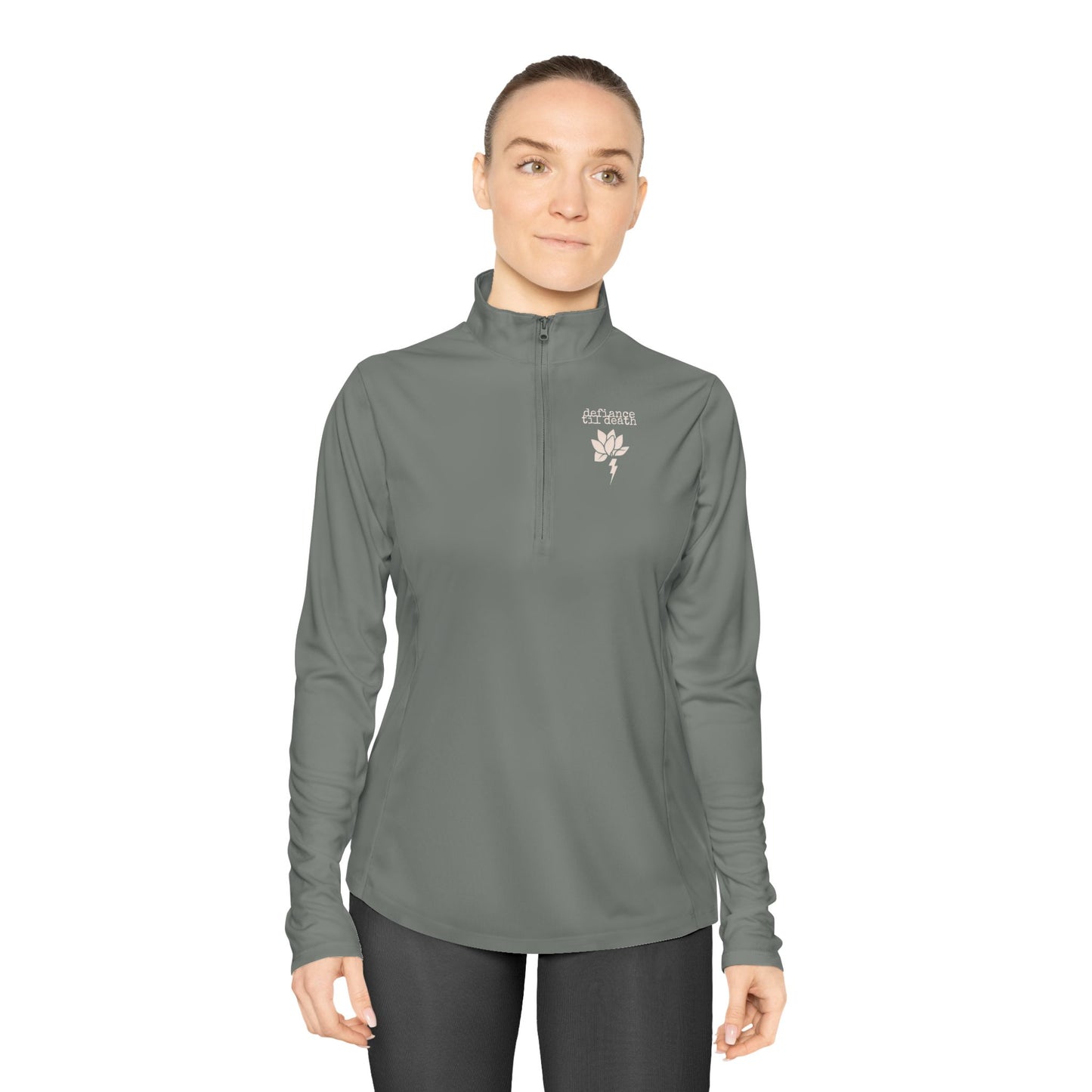 Ladies Quarter-Zip Pullover - Sky Blue Activewear for Fitness & Casual Style