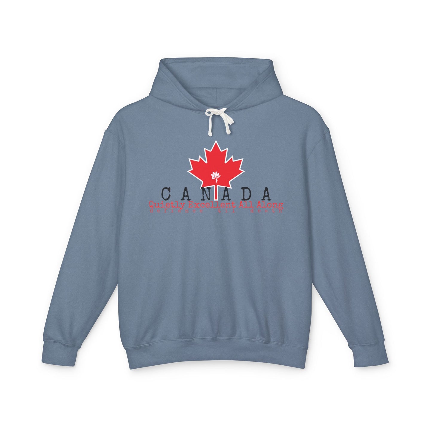 Canada Map Lightweight Hooded Sweatshirt - Quietly Excellent All Along