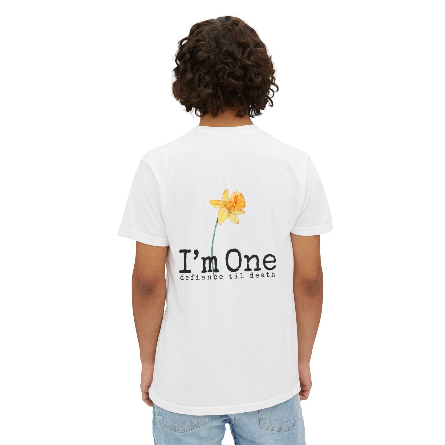 Floral Pocket T-Shirt - I'm One, Defiant 'Til Death - Unisex