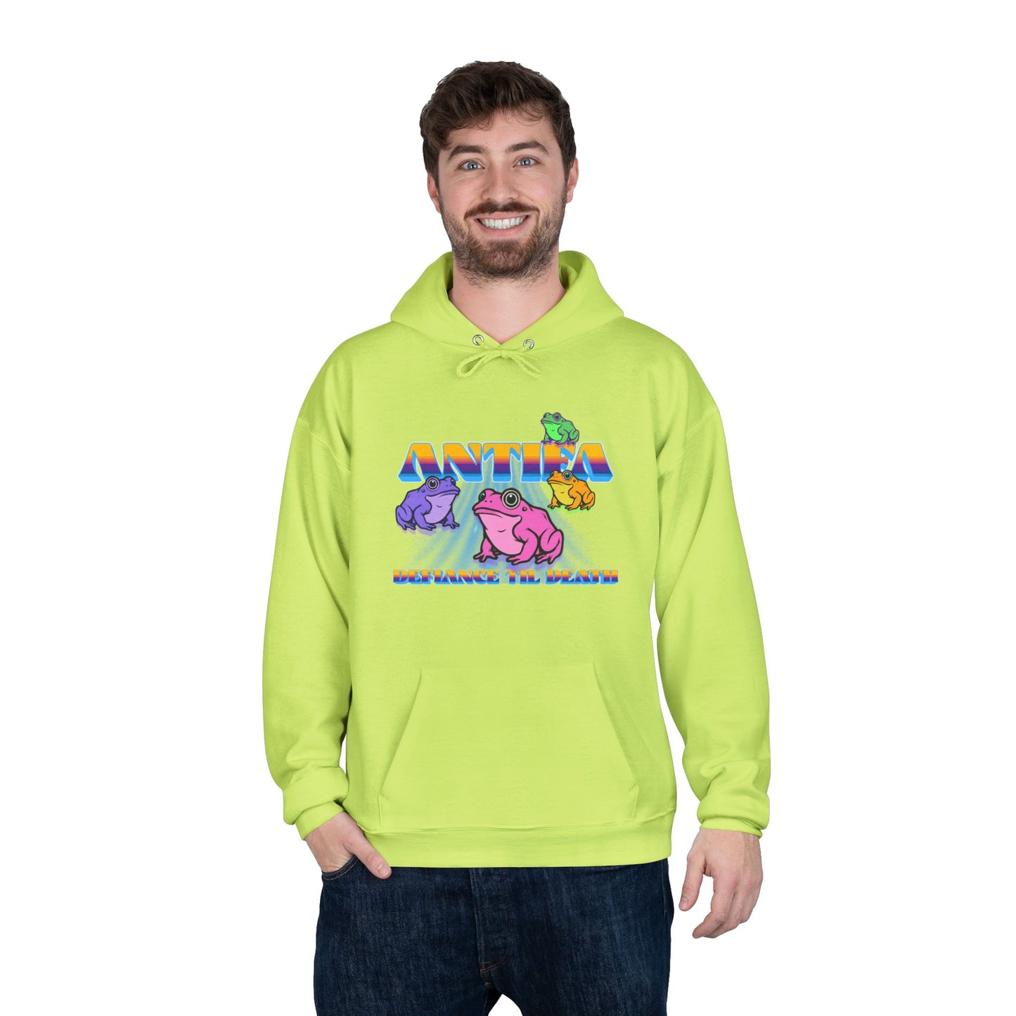 Statement Hoodie — "Fascism Is For Losers" Neon Political Graphic Hoodie