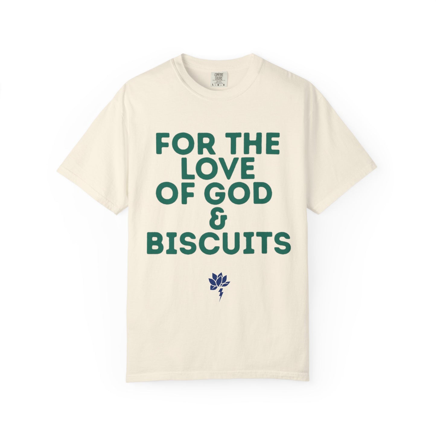 Humorous T-Shirt: "For the Love of God & Biscuits" - Funny Gift, Casual Wear, Baking Enthusiast, Foodie Gift