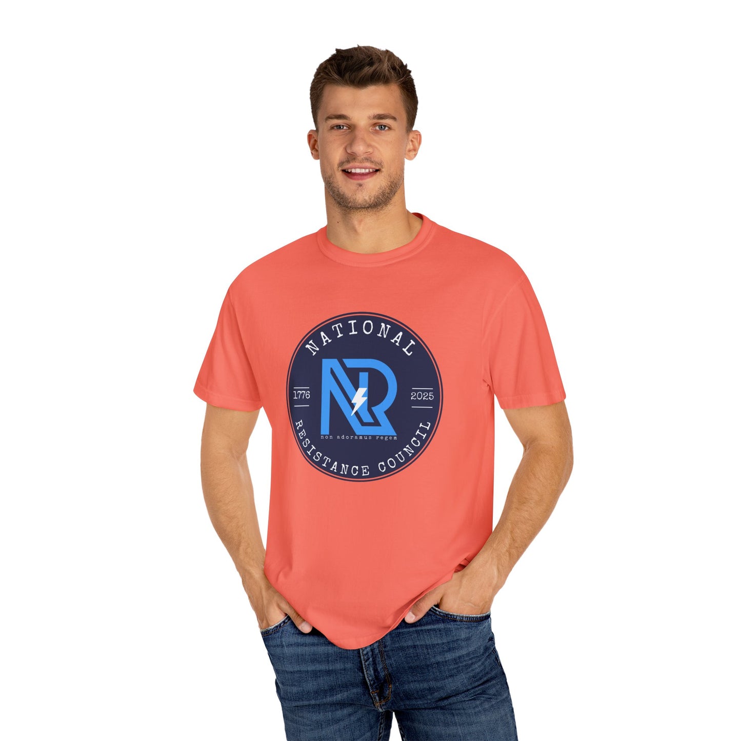 Unisex Garment-Dyed T-Shirt - National Resistance Council - Defiance Till Death