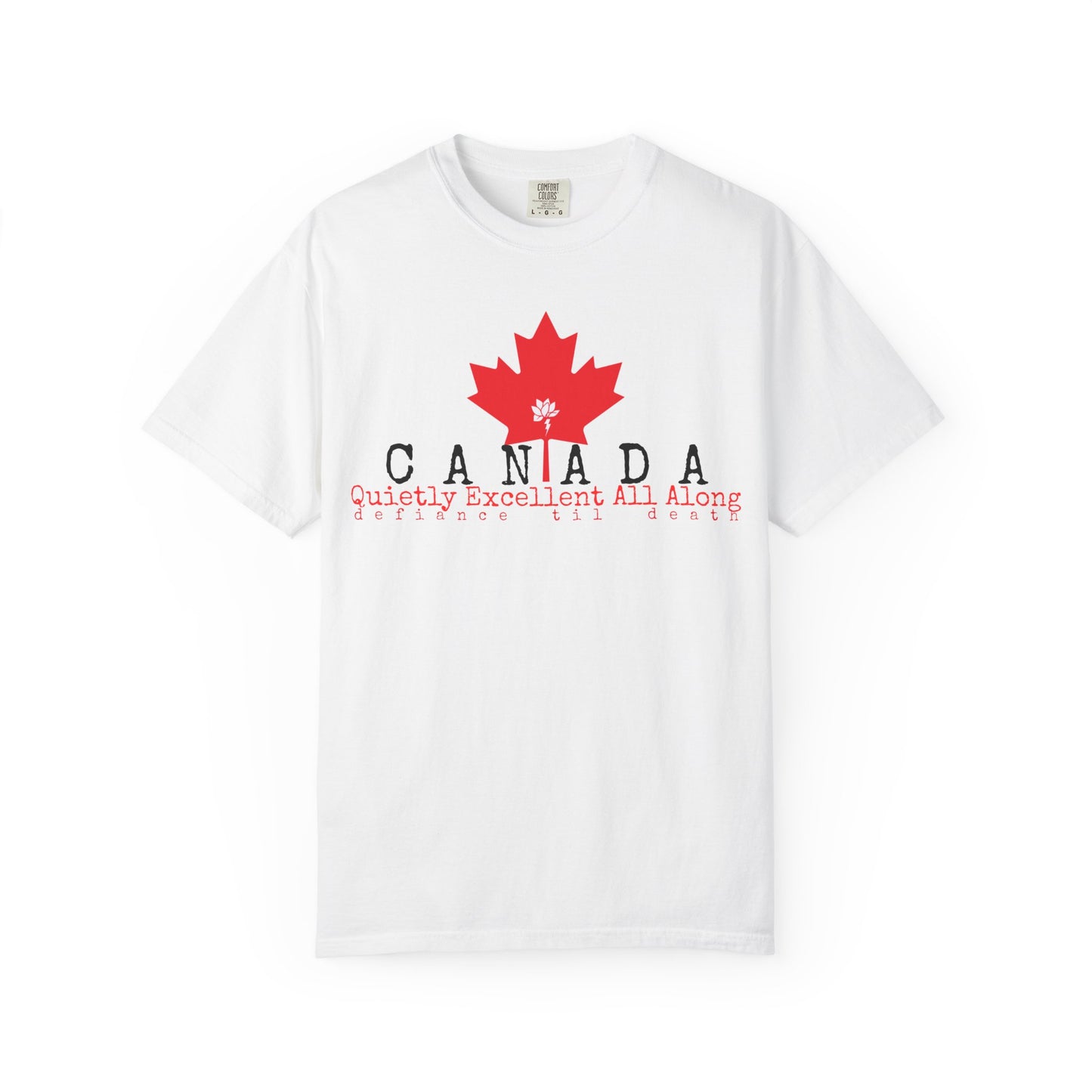 Canada Graphic T-Shirt - Quietly Excellent All Along - Unisex Garment-Dyed Tee