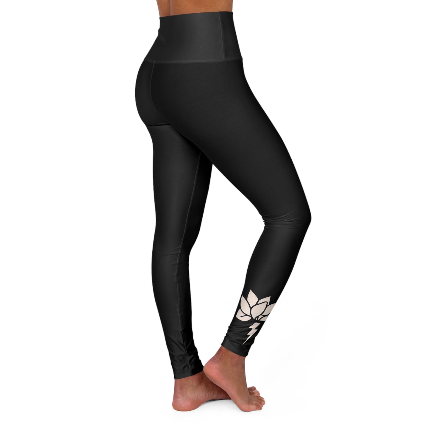 High Waisted Yoga Leggings with Inspirational Design for Comfort & Style