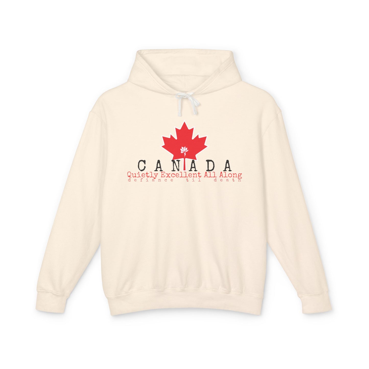 Canada Map Lightweight Hooded Sweatshirt - Quietly Excellent All Along