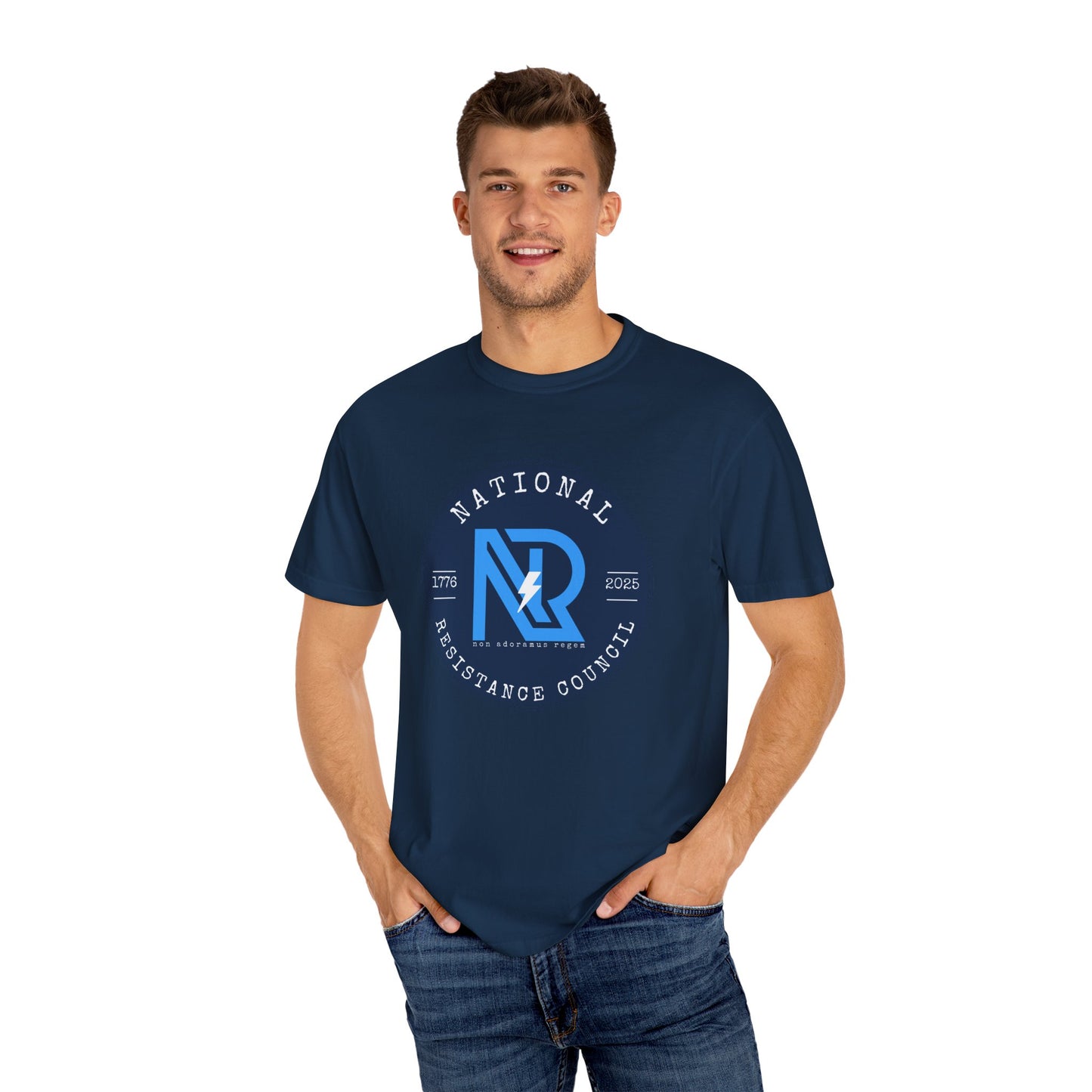 Unisex Garment-Dyed T-Shirt - National Resistance Council - Defiance Till Death