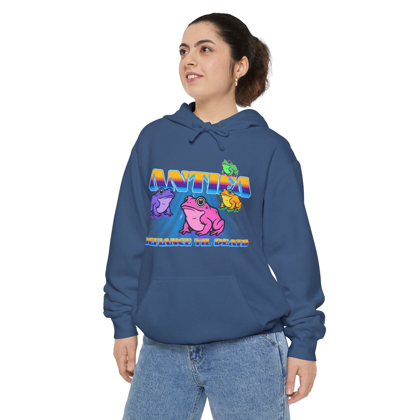 Hoodie — Antifa Retro Cartoon Design “FASCISM IS FOR LOSERS” Protest Pullover