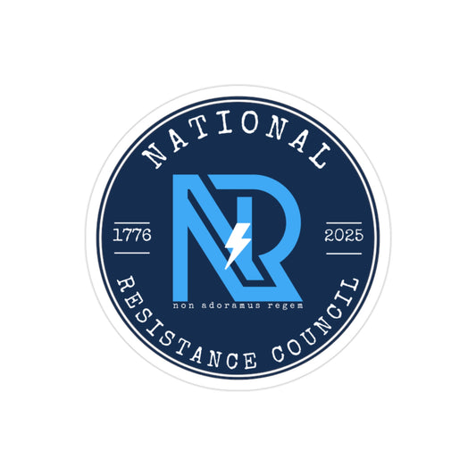 National Resistance Council Die-Cut Outdoor Sticker - Transparent Vinyl