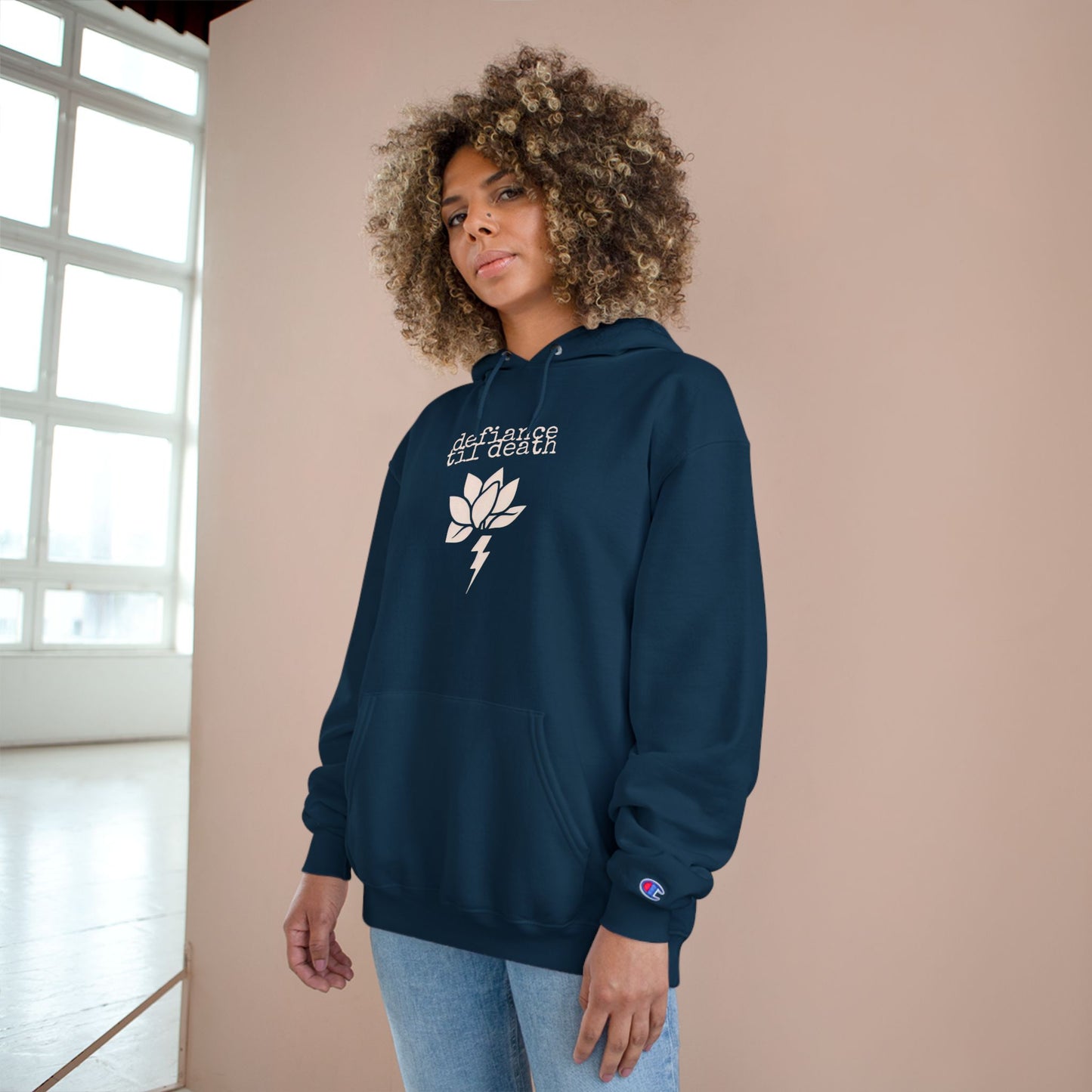 Defiant Lotus Champion Hoodie - Embrace Strength and Resilience