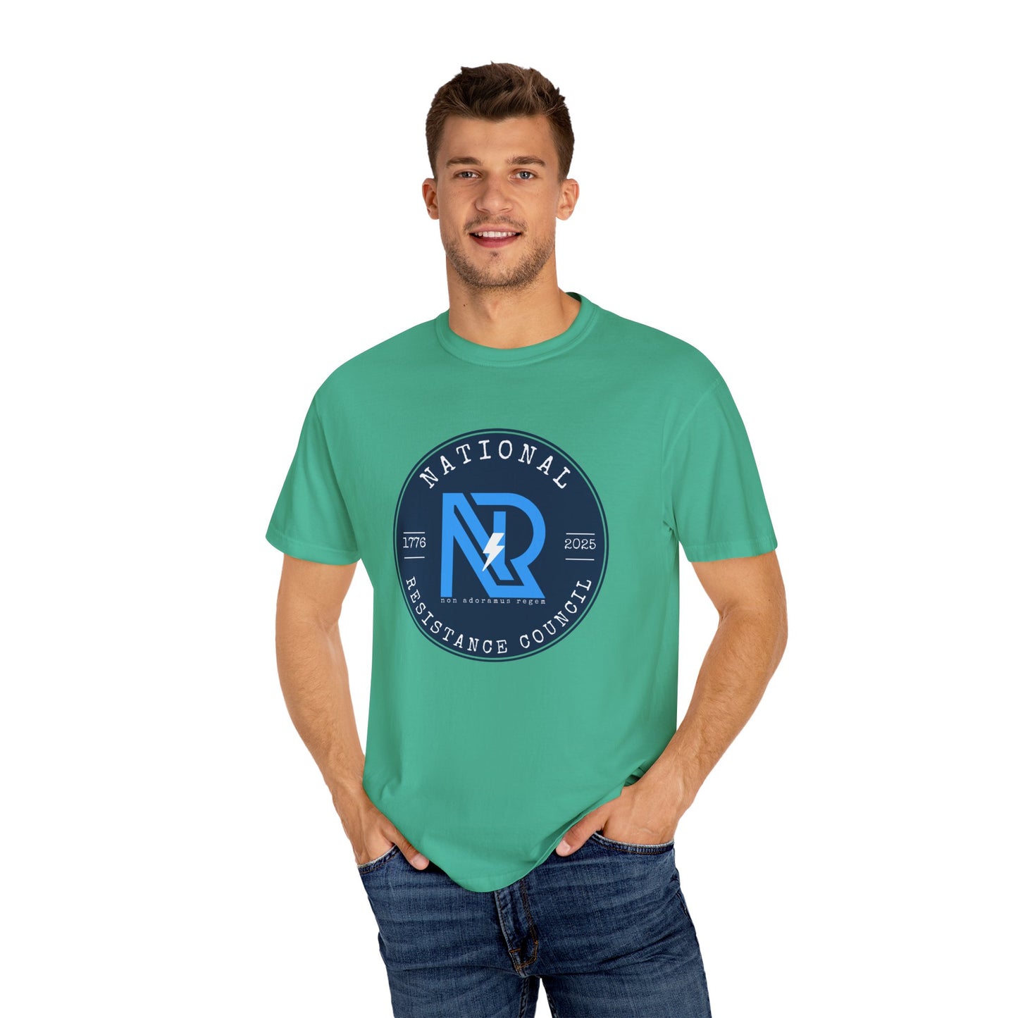 Unisex Garment-Dyed T-Shirt - National Resistance Council - Defiance Till Death