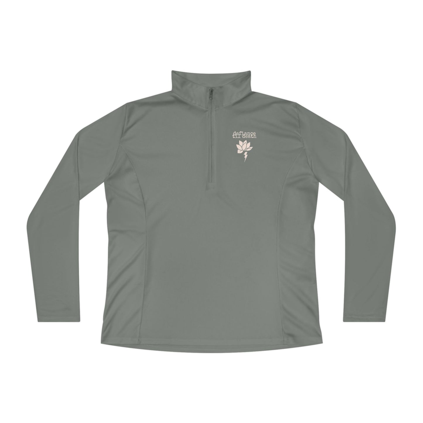 Ladies Quarter-Zip Pullover - Sky Blue Activewear for Fitness & Casual Style