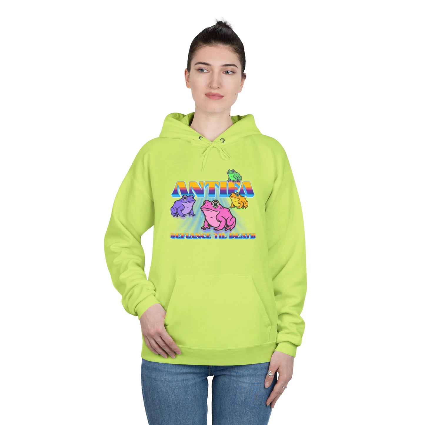 Statement Hoodie — "Fascism Is For Losers" Neon Political Graphic Hoodie