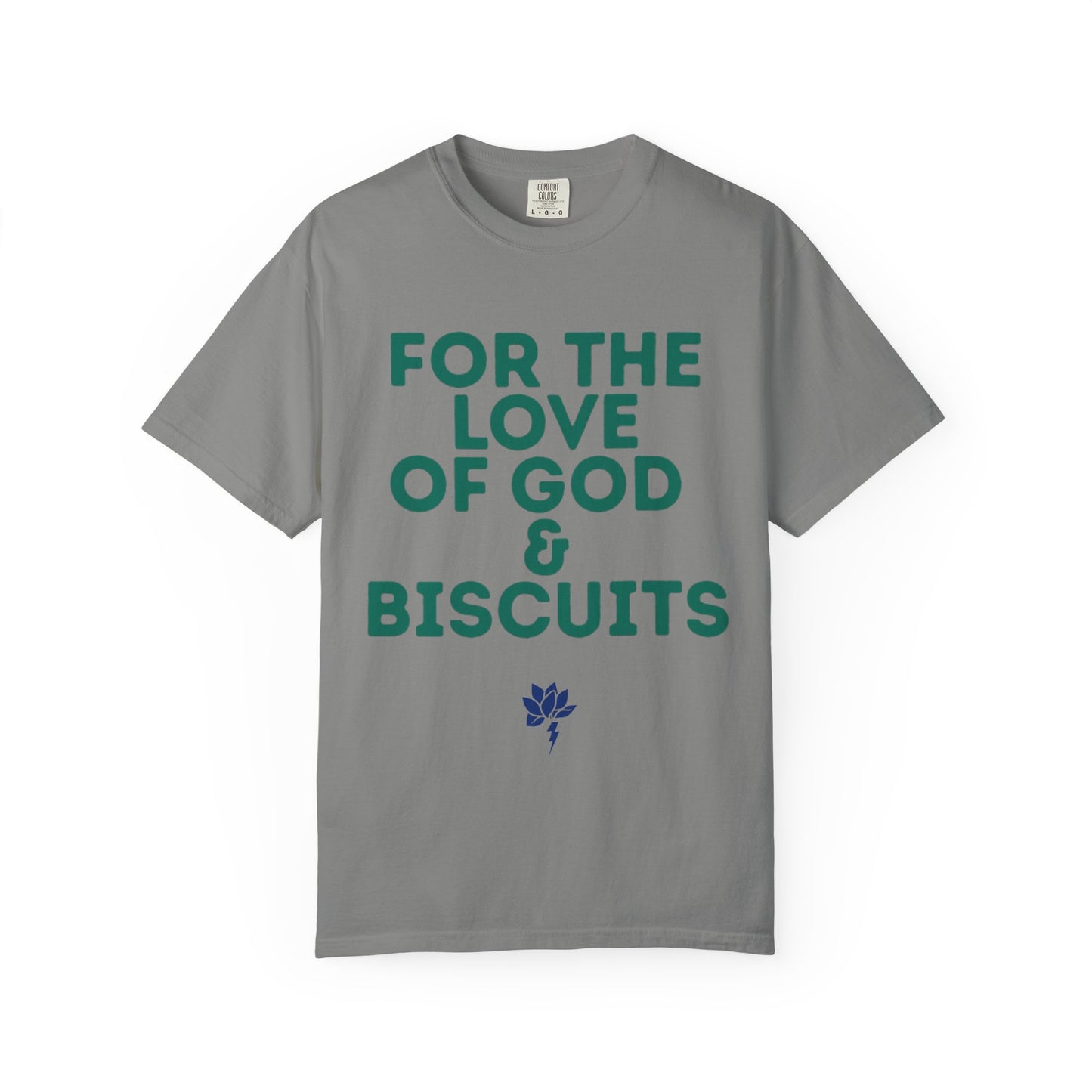 Humorous T-Shirt: "For the Love of God & Biscuits" - Funny Gift, Casual Wear, Baking Enthusiast, Foodie Gift