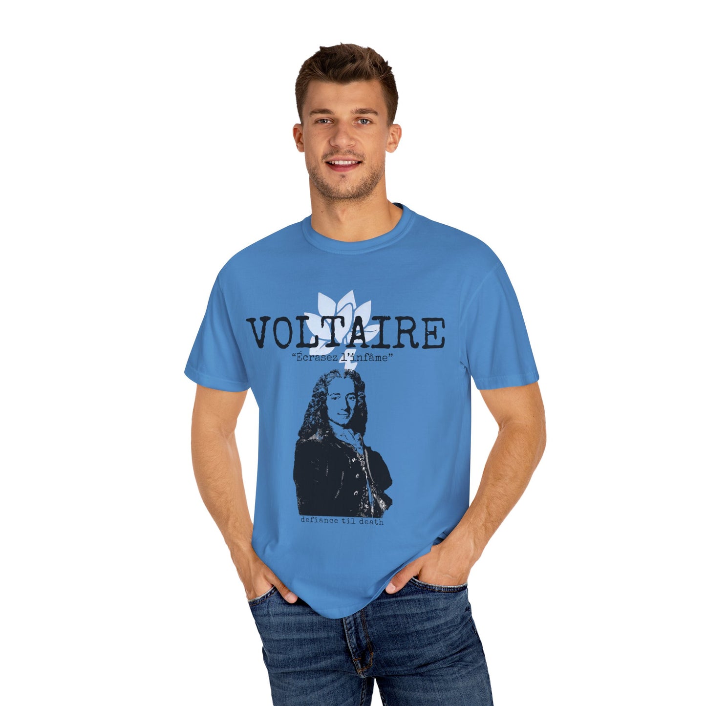 Voltaire Quote Unisex T-Shirt - Artistic Philosophy Tee for Literary Enthusiasts