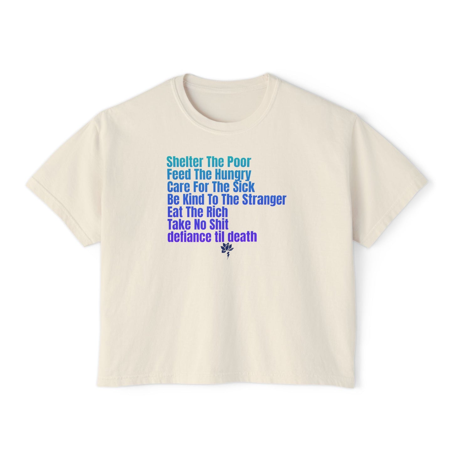 Empowering Women's Boxy Tee - Kindness & Activism Message, Casual Wear, Gift for Her, Motivational Top, Everyday Comfort