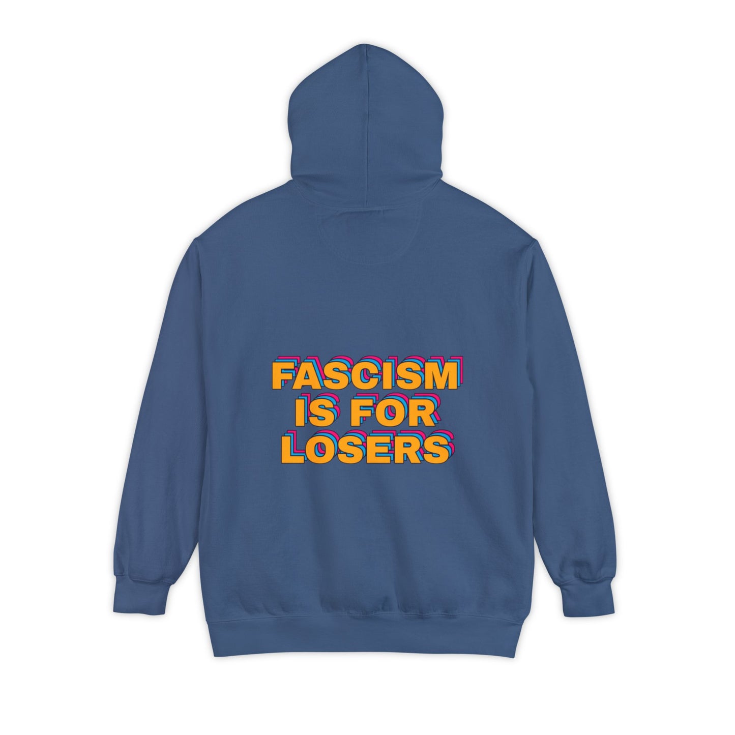 Hoodie — Antifa Retro Cartoon Design “FASCISM IS FOR LOSERS” Protest Pullover